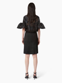 CHEMISE LAVALIERE AVEC MANCHES COCON - Noir