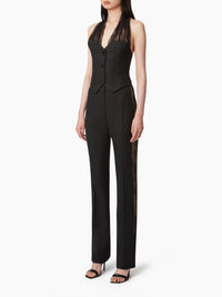 GILET AVEC SANGLES EN DENTELLE CHANTILLY