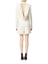 Open-back wool jacket - Beige