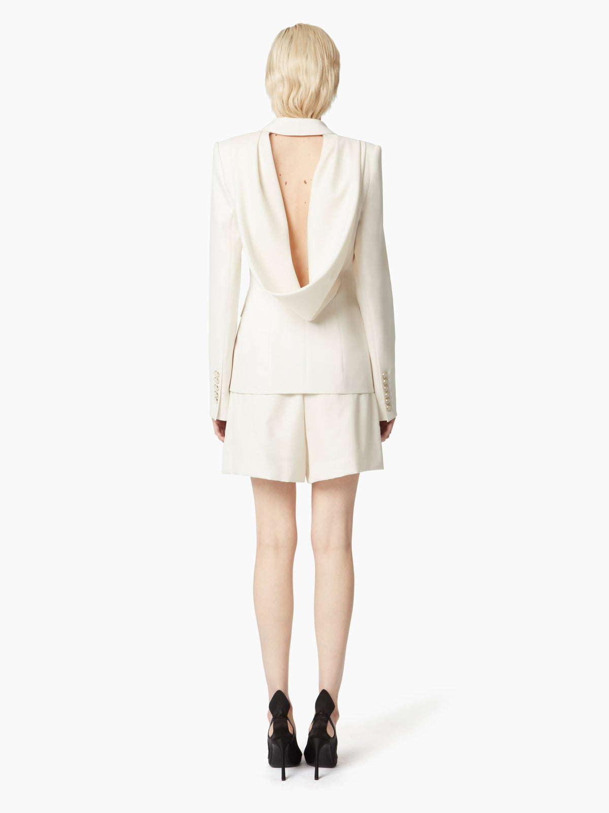 VESTE À DOS OUVERT