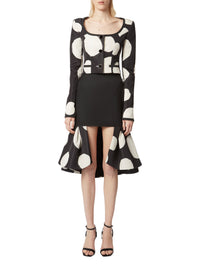 Veste courte col rond - Noir
