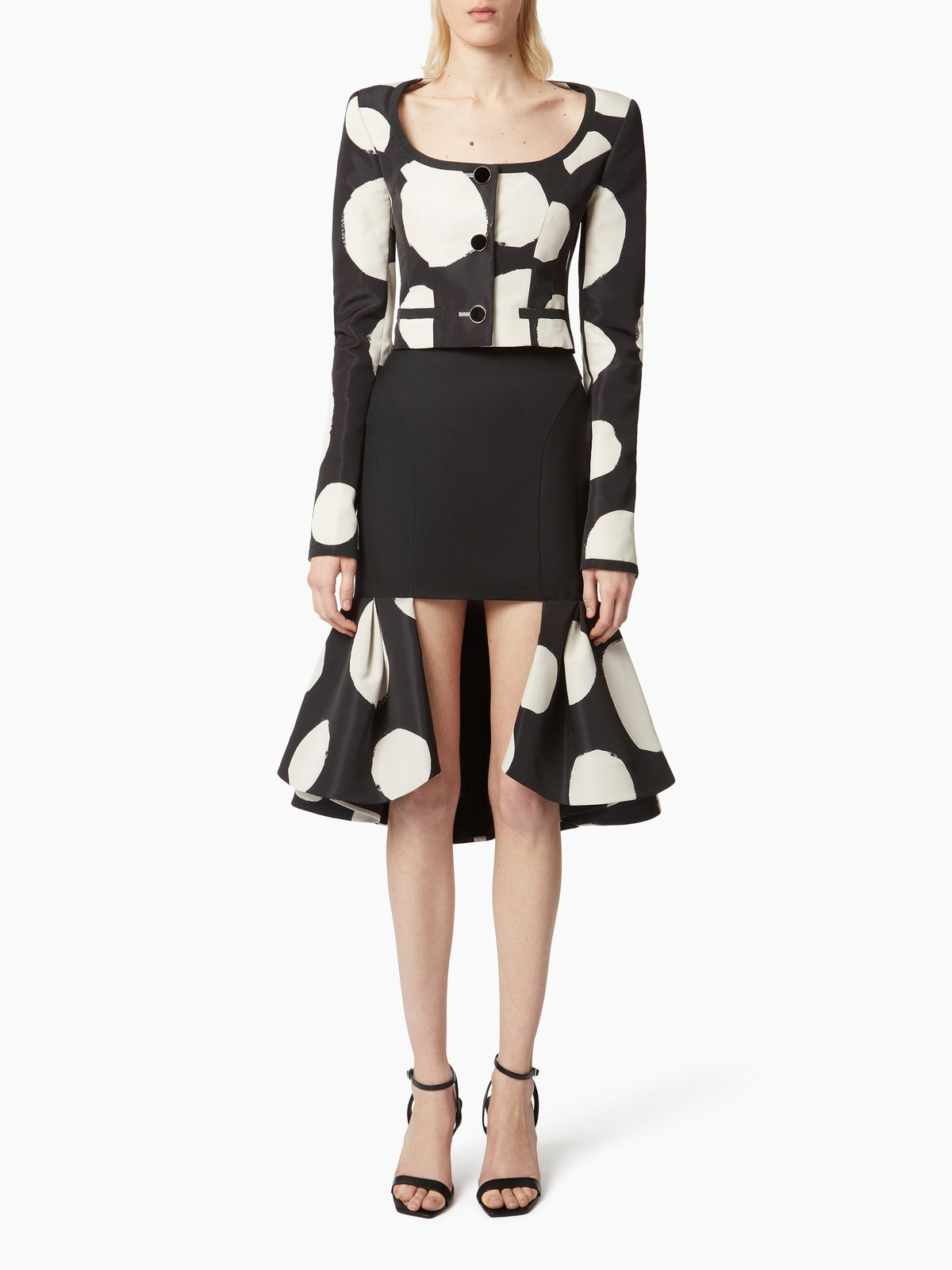 CHEMISE À POIGNETS ÉVASÉS - Noir