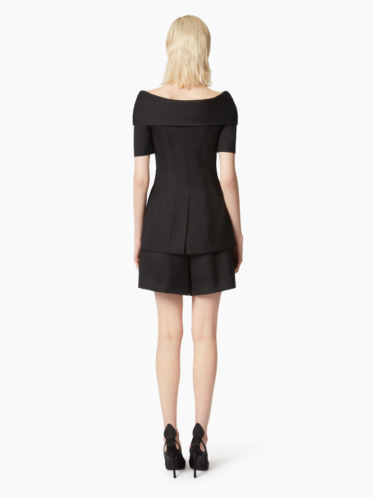 CHEMISE LAVALIERE AVEC MANCHES COCON - Noir