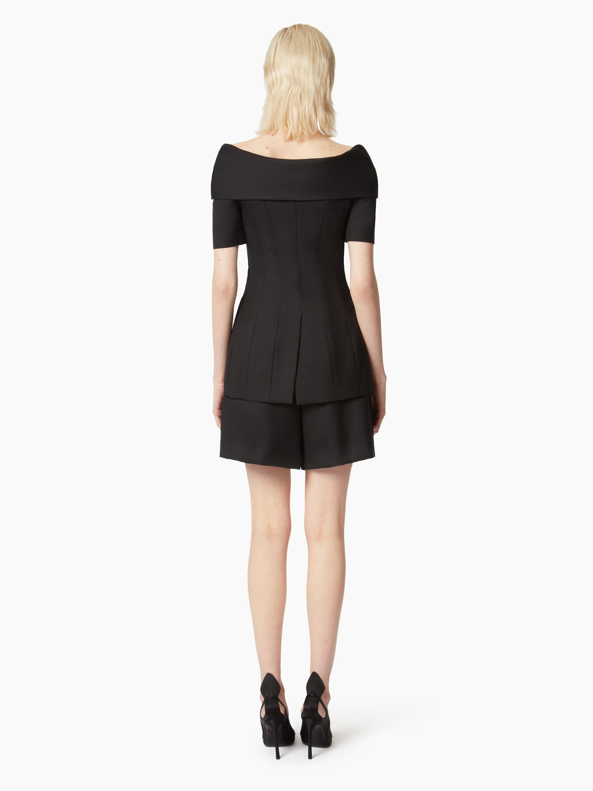 CHEMISE LAVALIERE AVEC MANCHES COCON - Noir