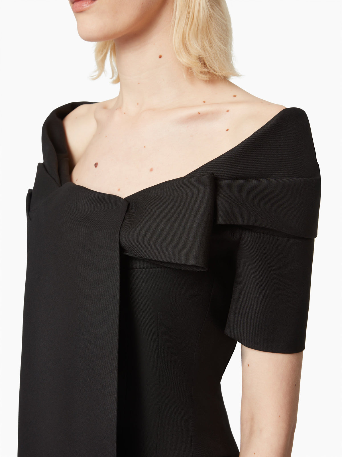 CHEMISE LAVALIERE AVEC MANCHES COCON - Noir