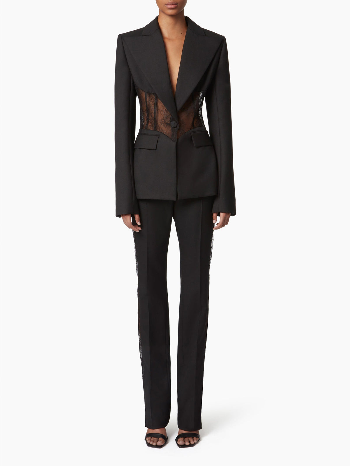 VESTE AVEC INSERT EN DENTELLE