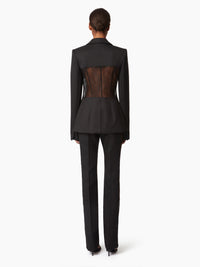 VESTE AVEC INSERT EN DENTELLE