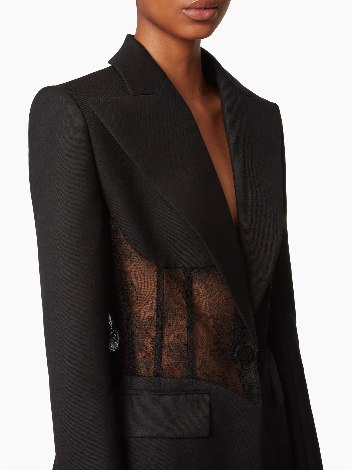 VESTE AVEC INSERT EN DENTELLE
