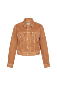 CARAMEL LONG-SLEEVED JACKET IN DENIM