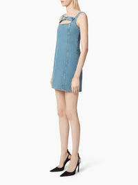 MINI-ROBE EN DENIM - Bleu
