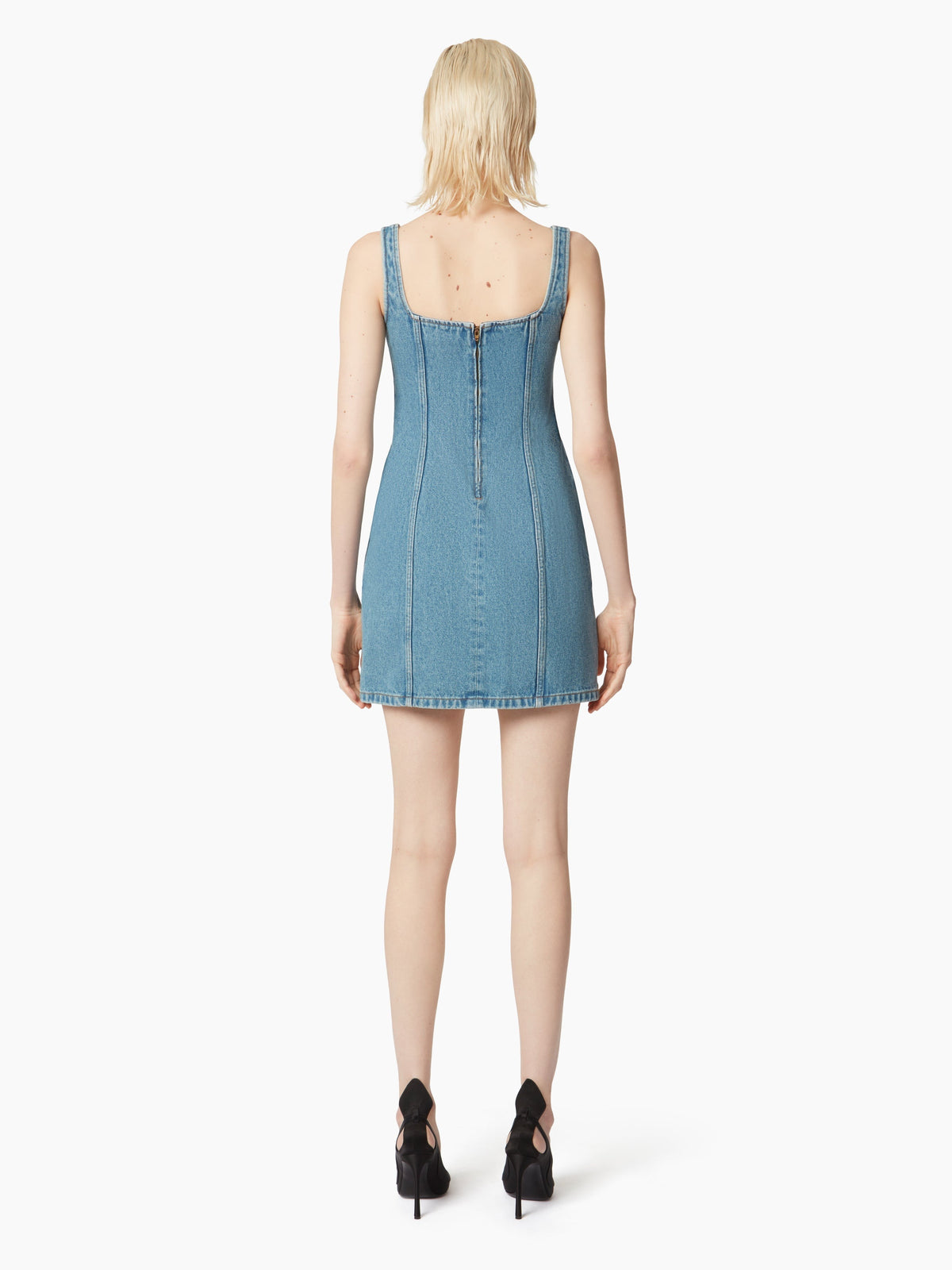 MINI-ROBE EN DENIM - Bleu