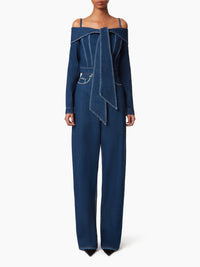 VESTE EN JEAN ÉPAULE DÉNUDÉE