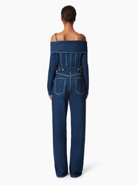 VESTE EN JEAN ÉPAULE DÉNUDÉE