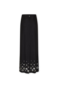 BLACK LONG SKIRT IN JERSEY SECOND-SKIN