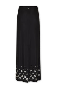 BLACK LONG SKIRT IN JERSEY SECOND-SKIN