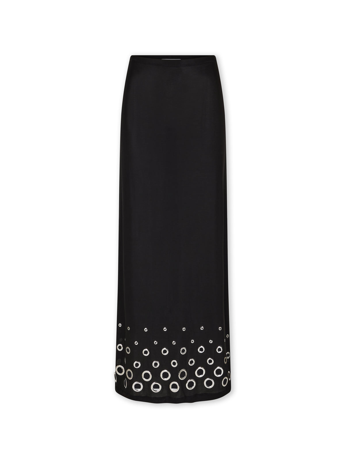 BLACK LONG SKIRT IN JERSEY SECOND-SKIN