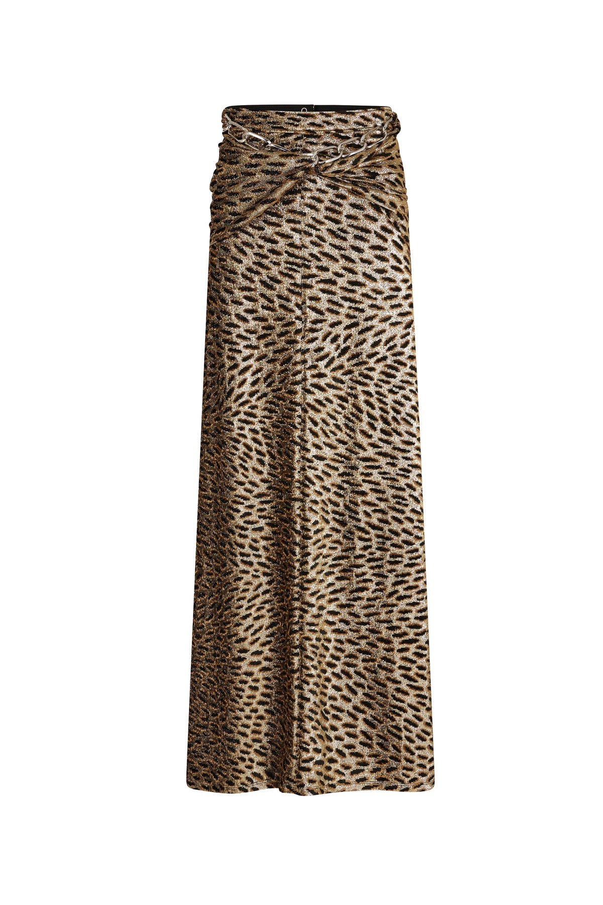Jupe longue jacquard léopard - Tiger Lurex & Gold & Cam