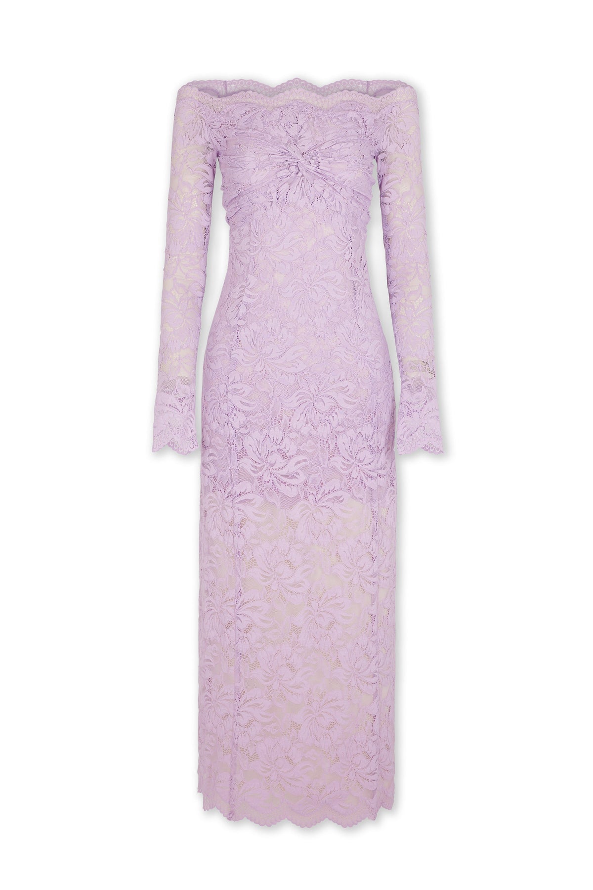 LAVENDER LONG DRESS IN LACE