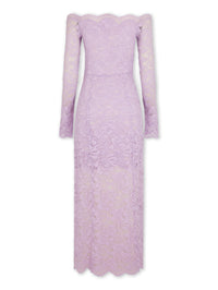 LAVENDER LONG DRESS IN LACE