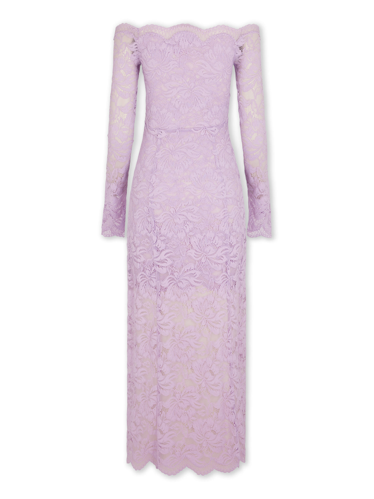 LAVENDER LONG DRESS IN LACE