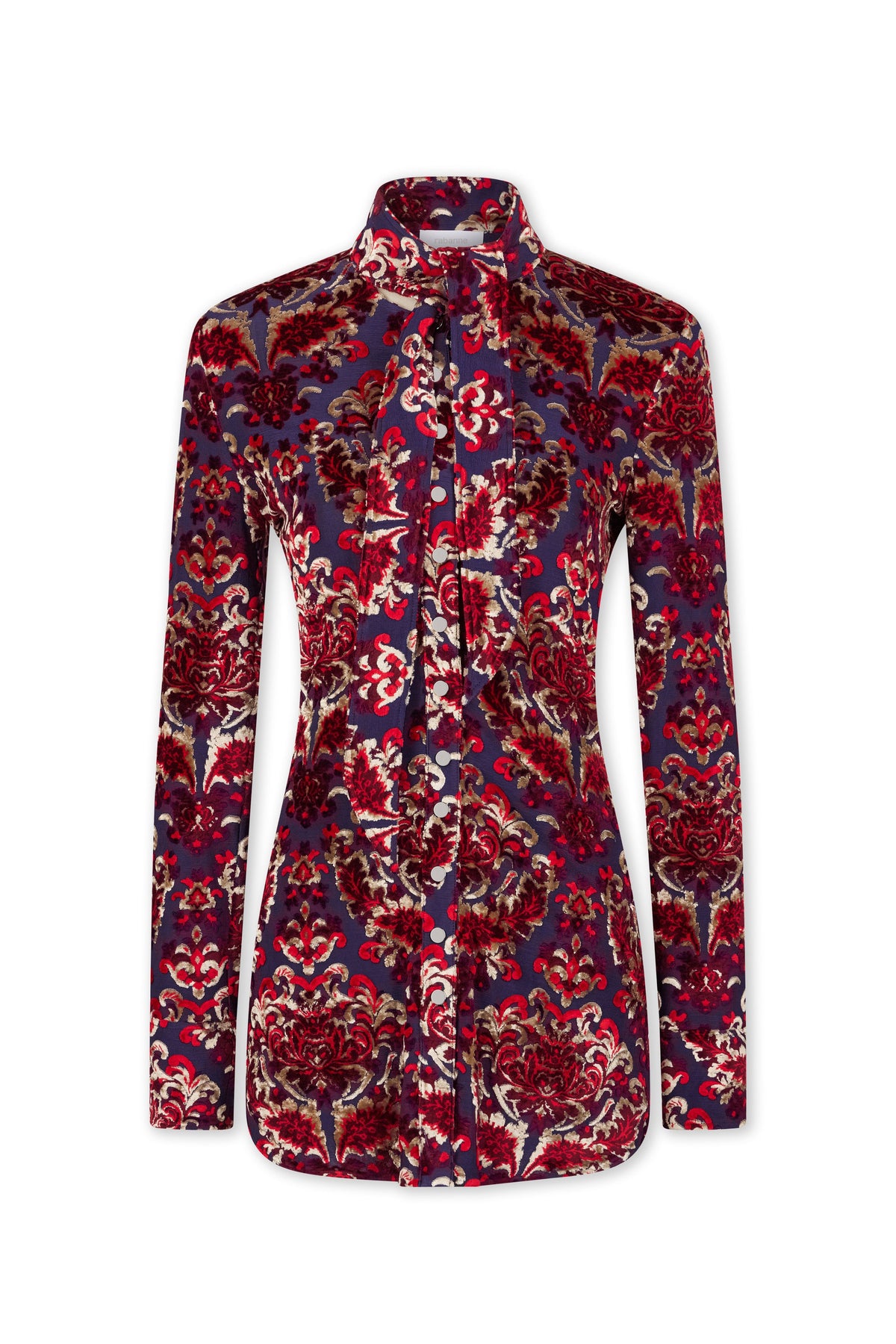Chemise jacquard Tapisserie lavallière - Jacquard Tapestry & Navy