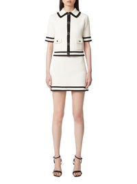 Short tweed skirt - Beige