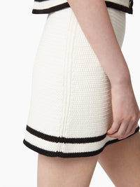 MINI-JUPE EN TWEED - Beige