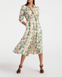 Robe midi Fabrizia en soie - White