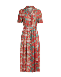 Robe longue Claudia en soie - Burgundy