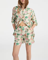 Short Tamu en soie - White