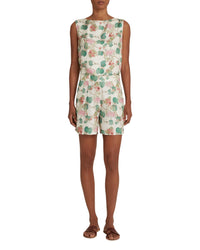 Short Tamu en soie - White