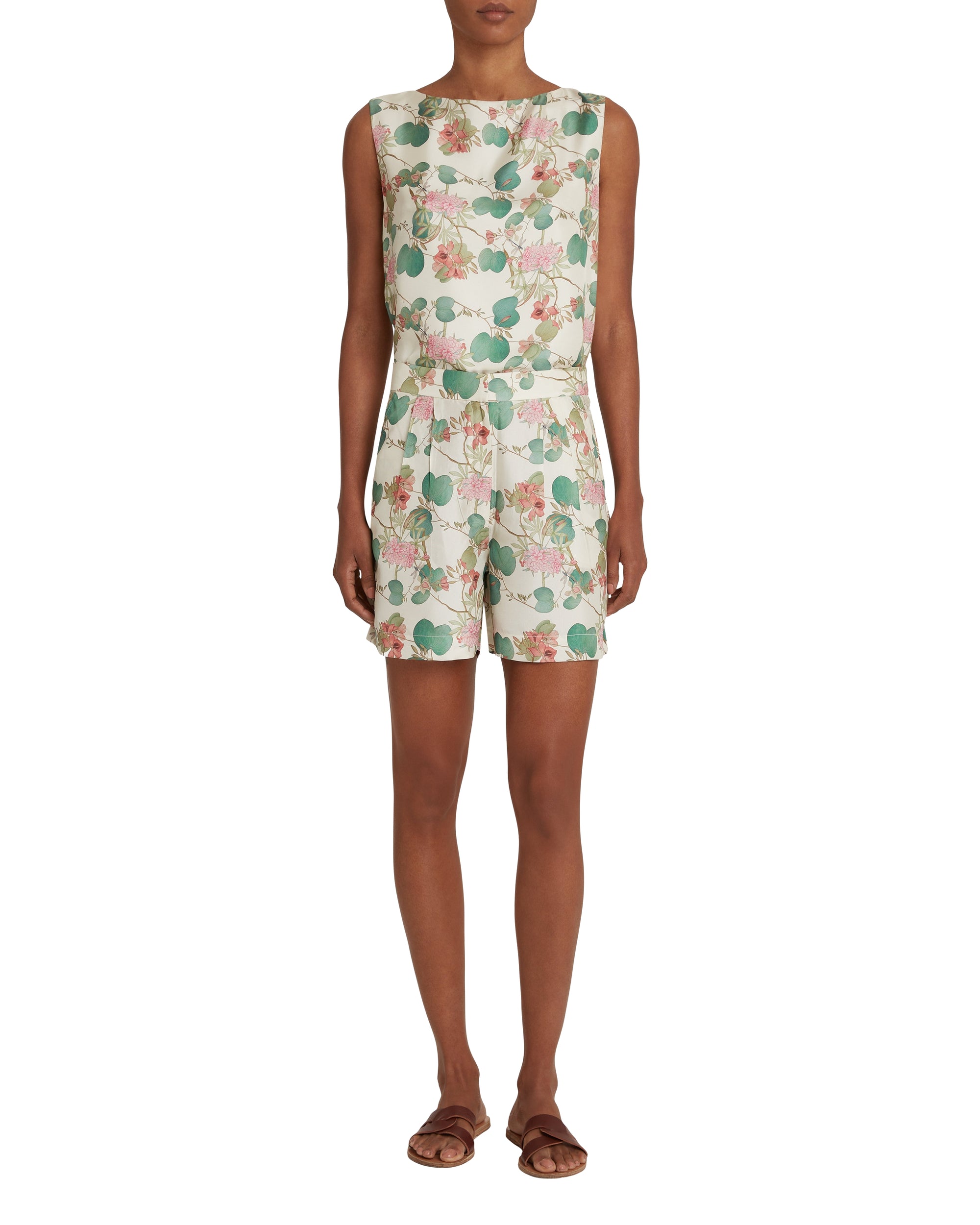 Short Tamu en soie - White