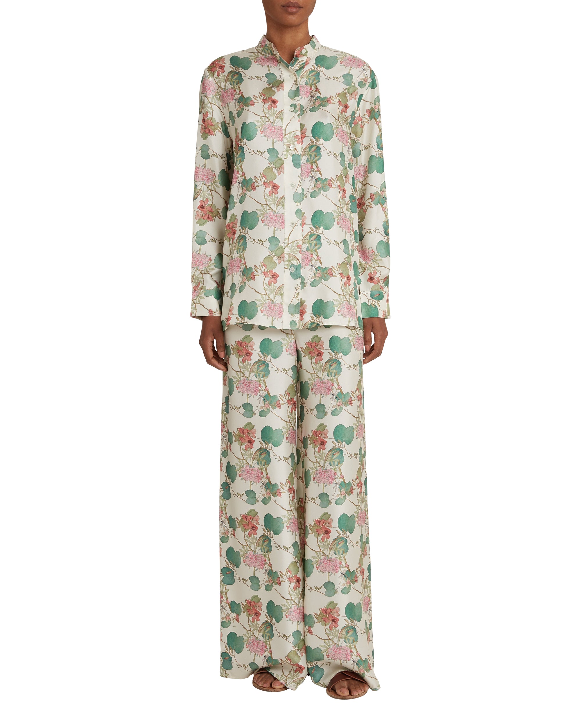 Chemise Kelsy en soie - White