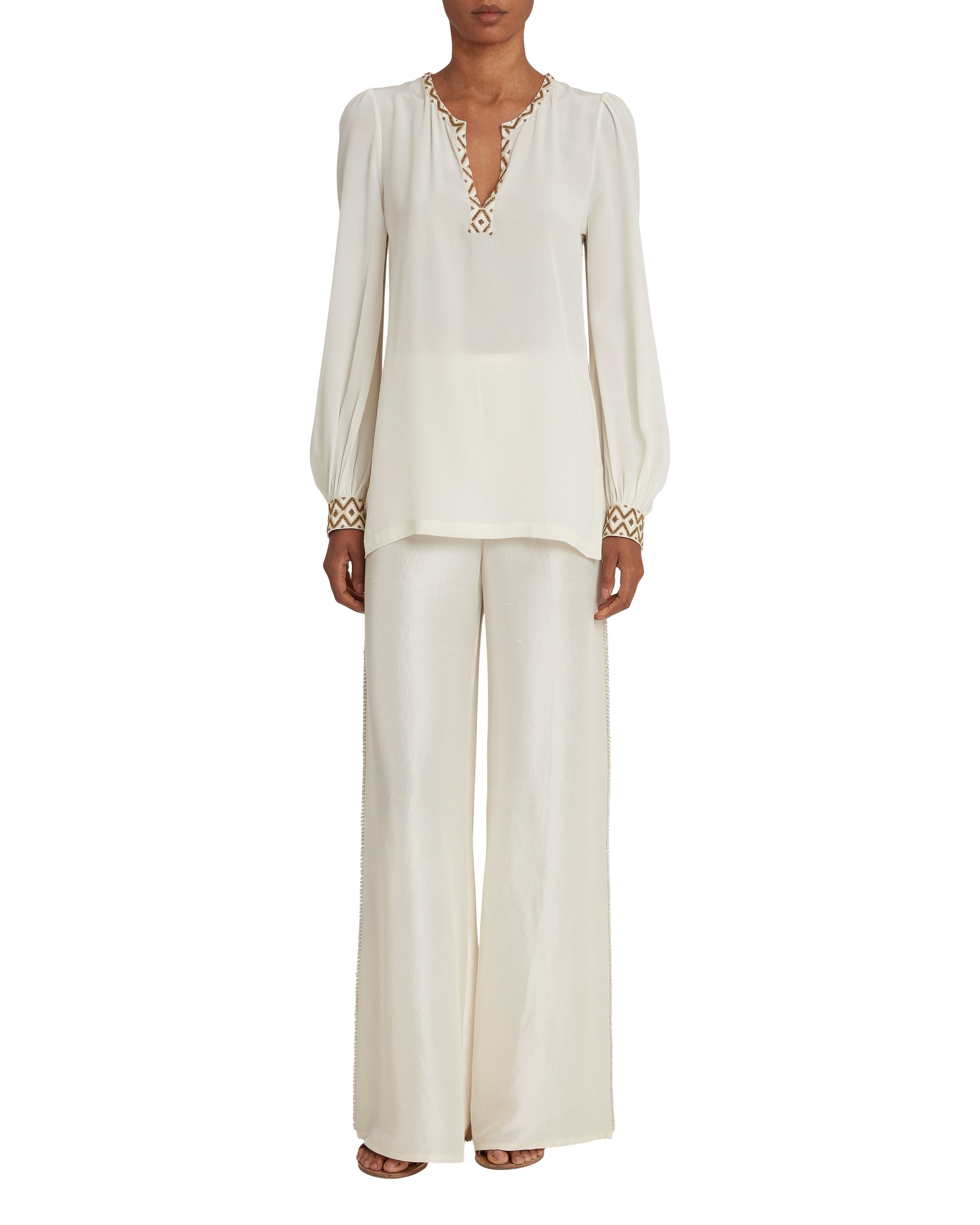 Pantalon Blair en soie - Ivory