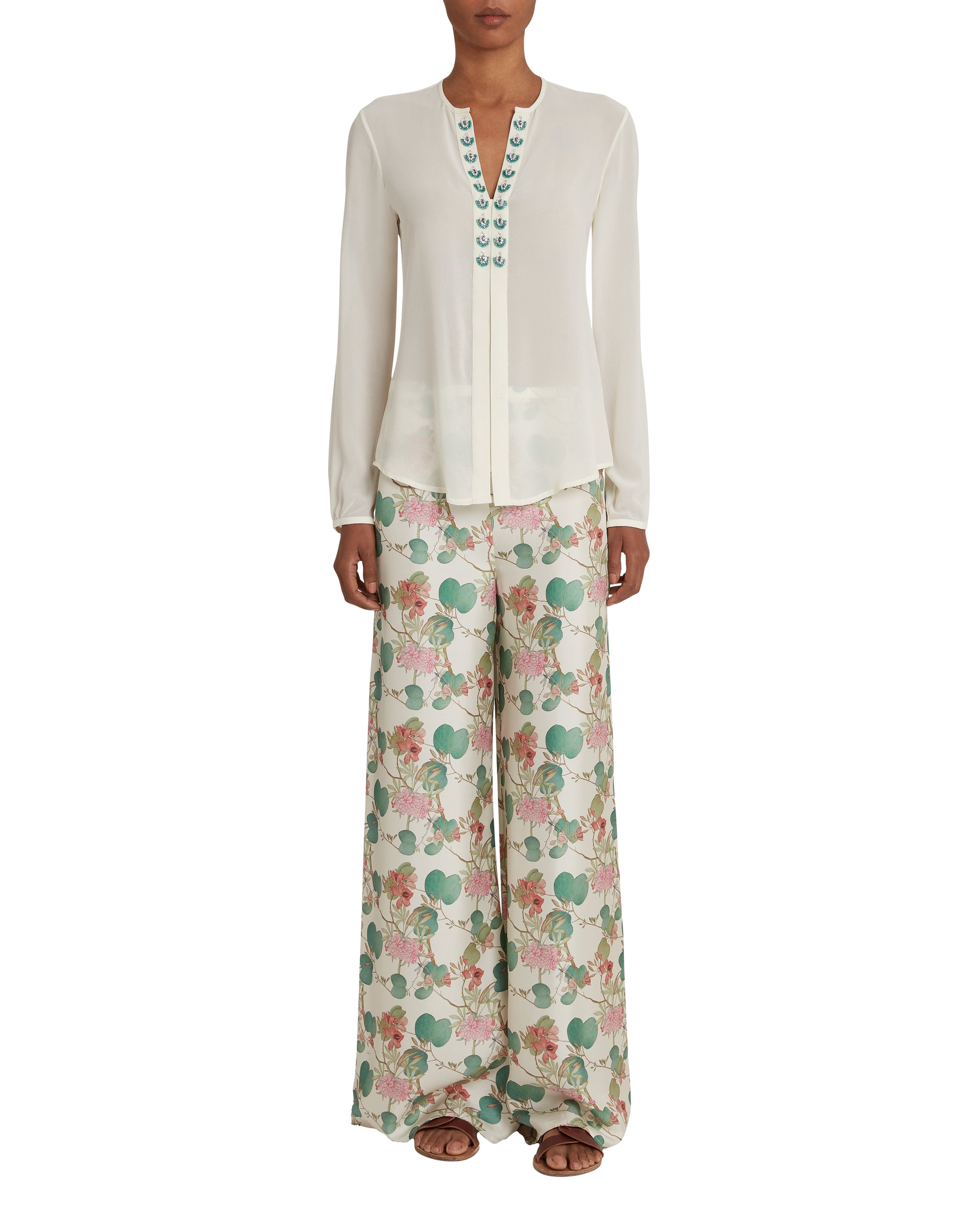 Blouse Lauren en soie - Ivory