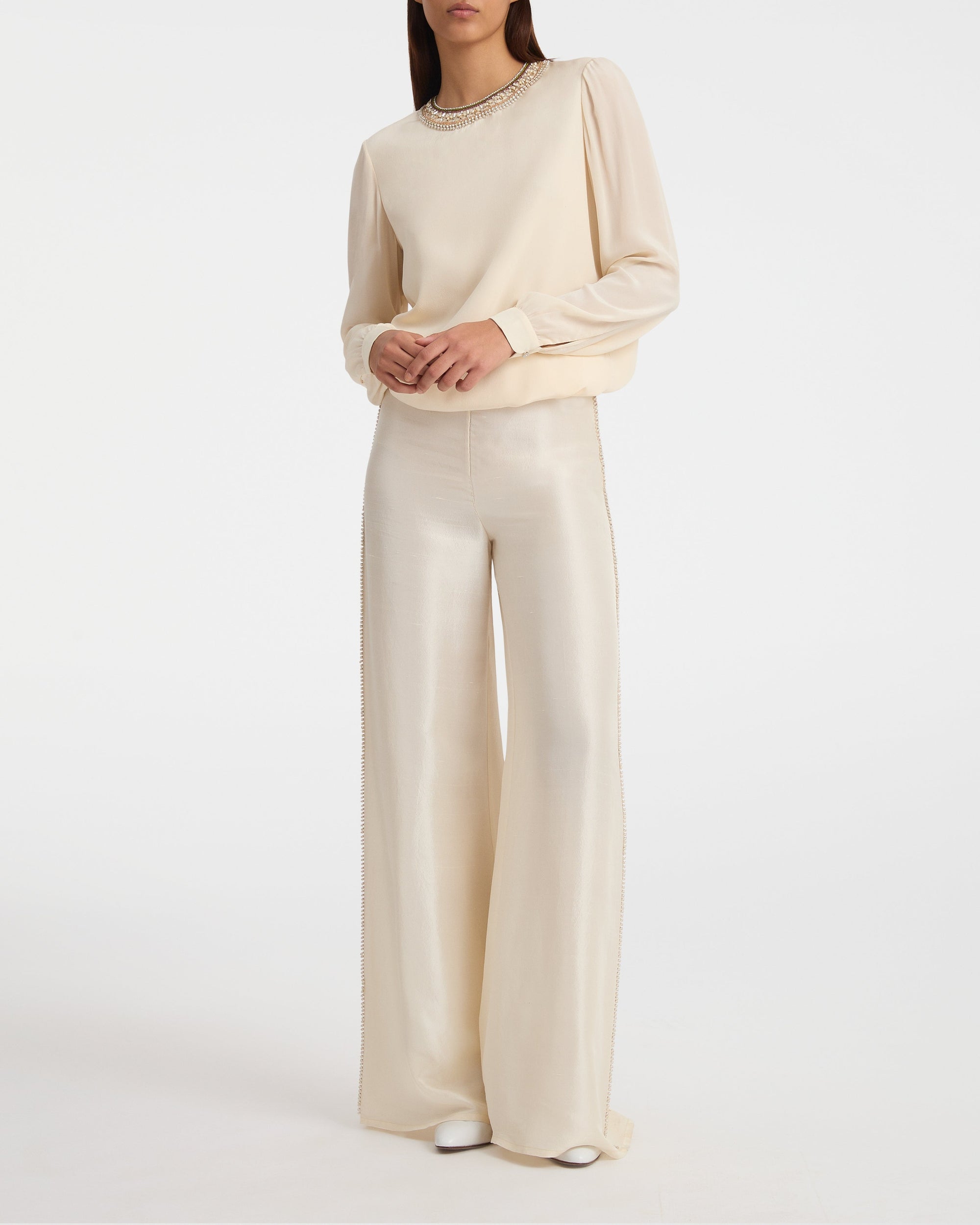 Blouse Etta en soie - Ivory