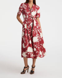 Silk midi dress - Antique Rose