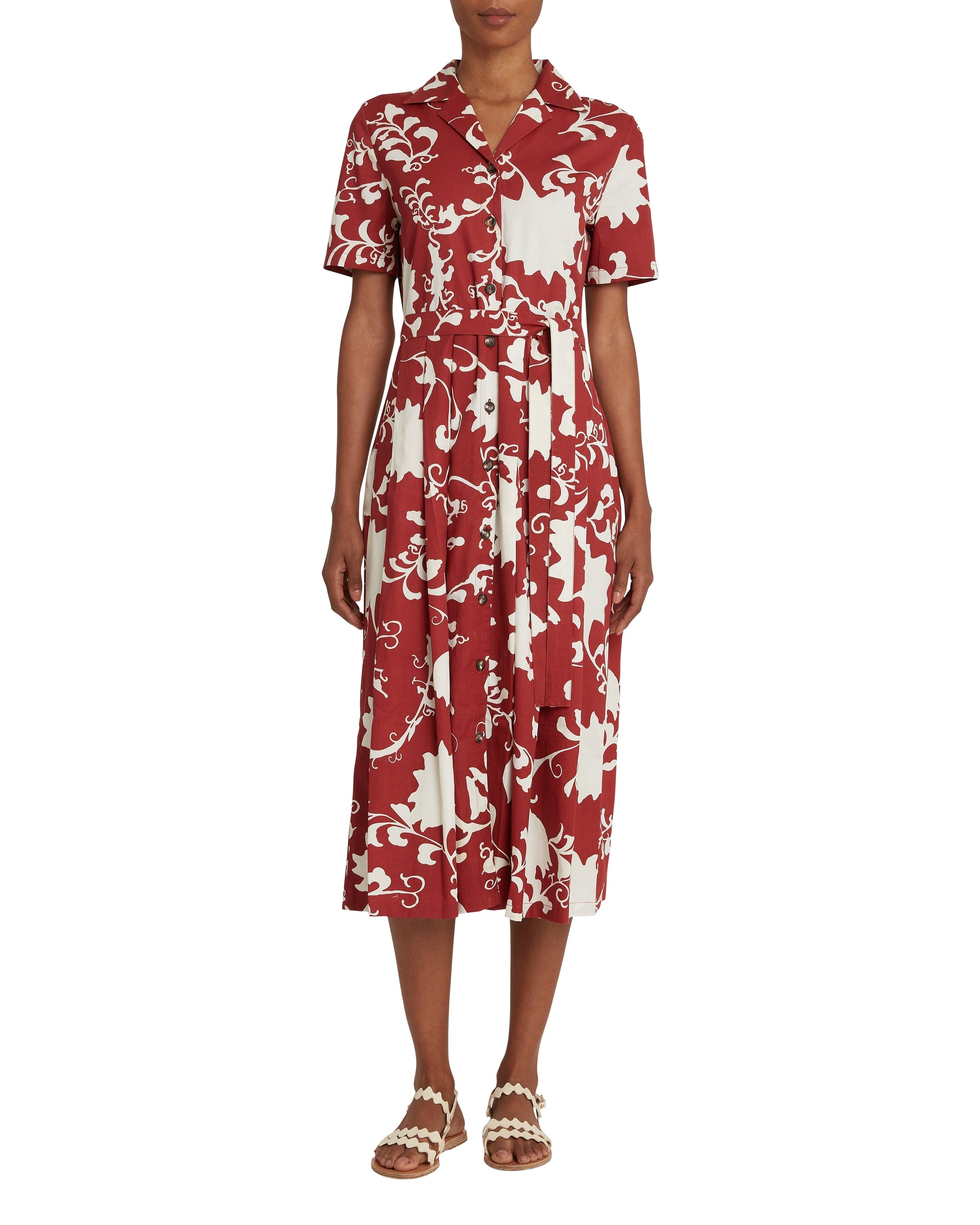 Silk midi dress - Antique Rose