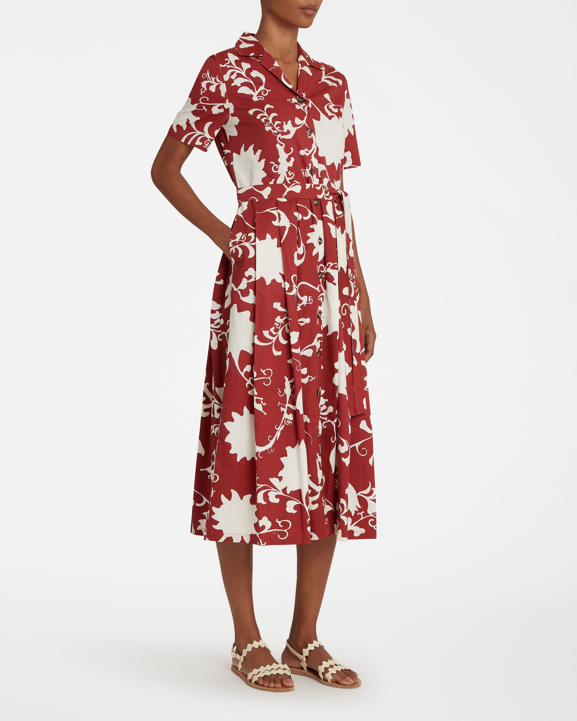 Silk midi dress - Antique Rose