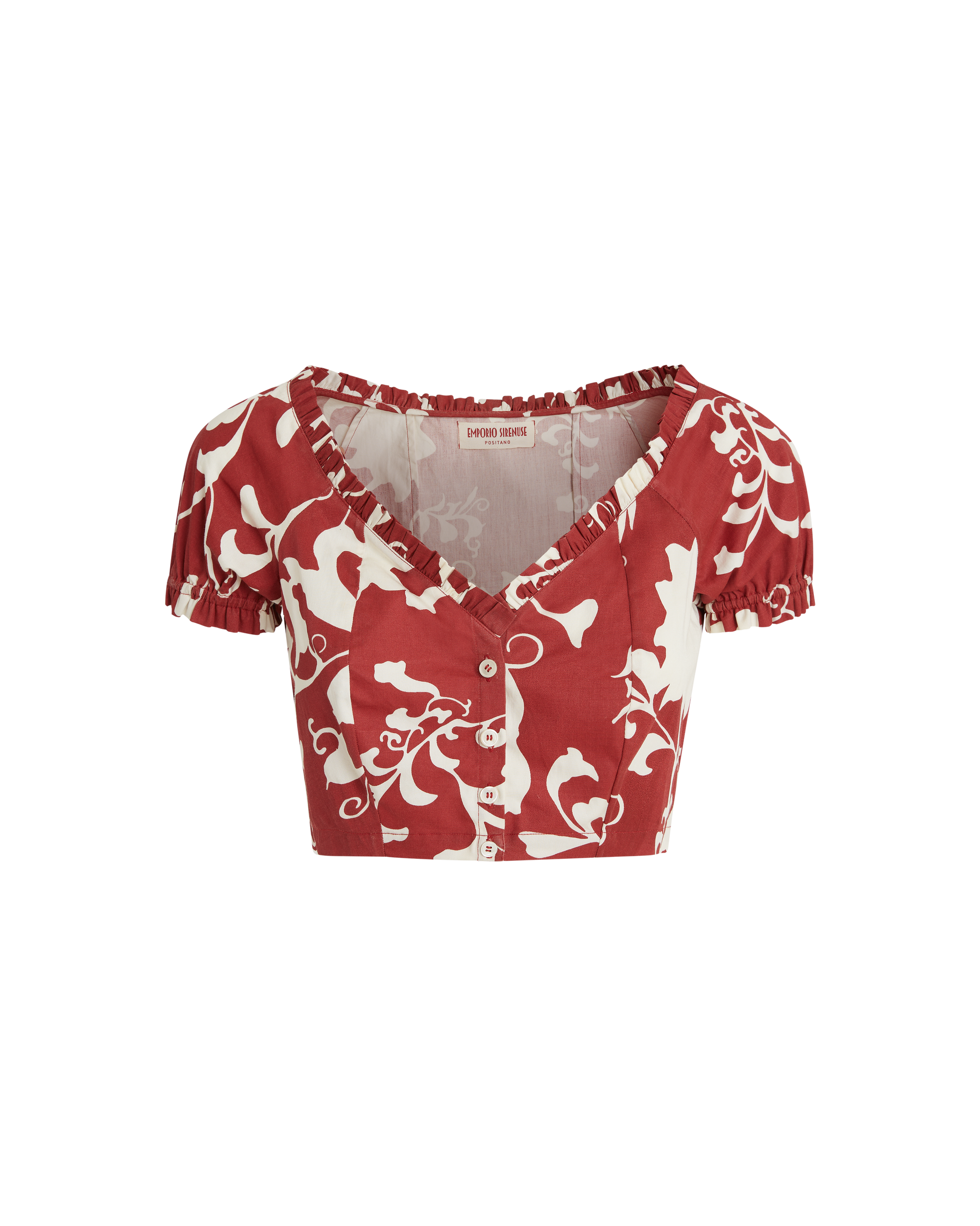 V-neck crop top - Antique Rose