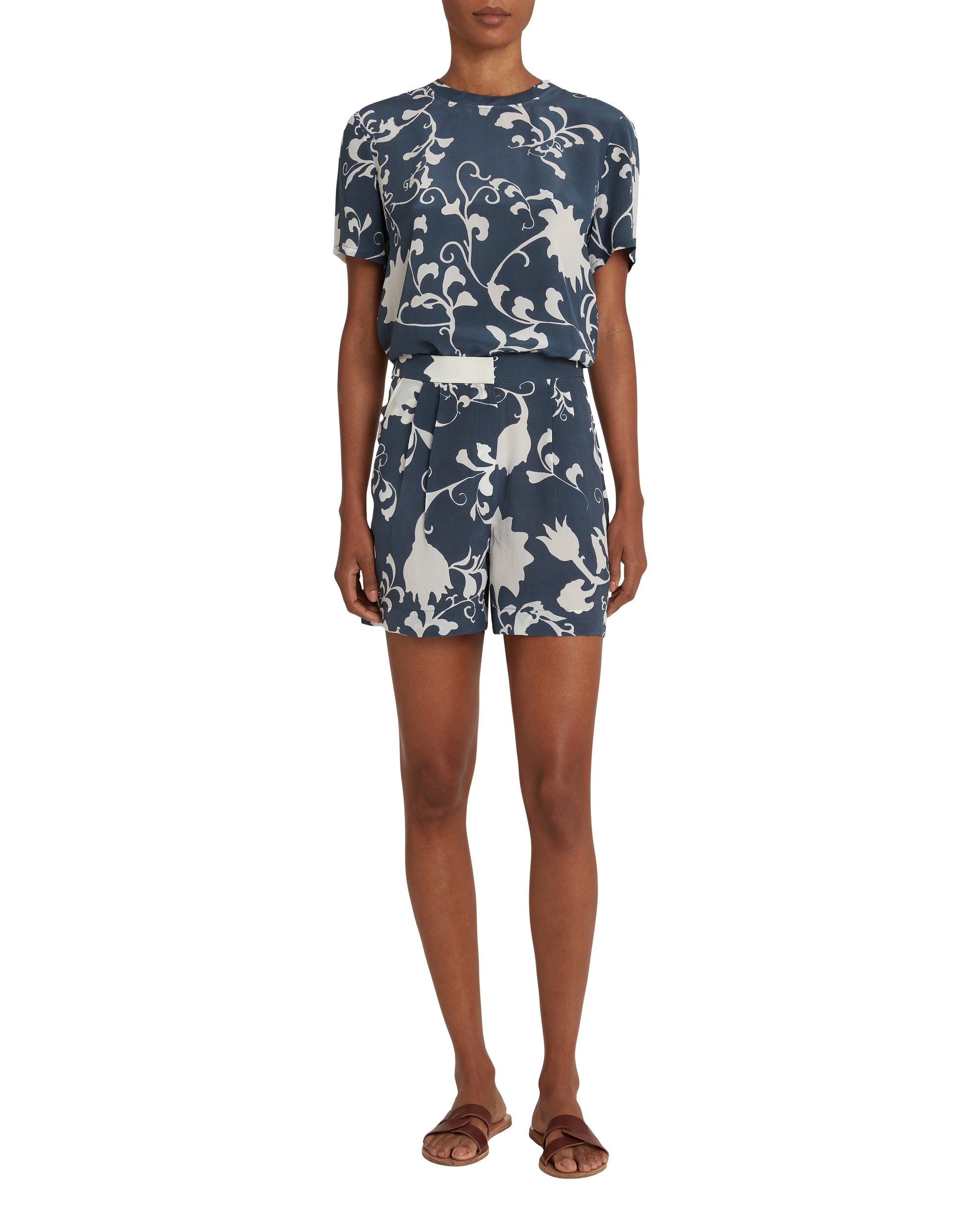 Short Tamu en soie - Blue