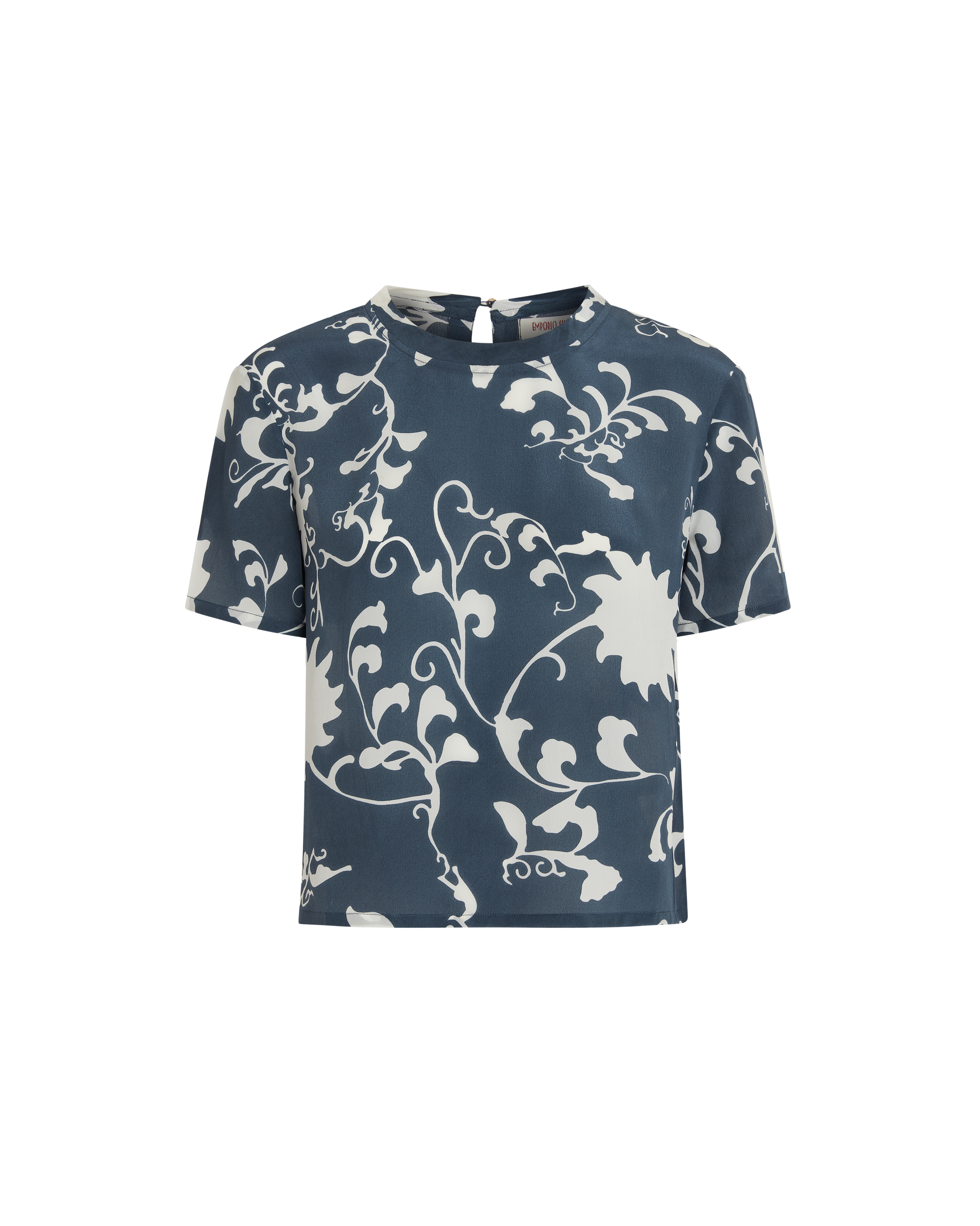 T-shirt Gabrielle en soie - Blue