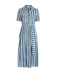 Robe midi Claudia en soie - Blue