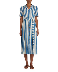 Robe midi Claudia en soie - Blue