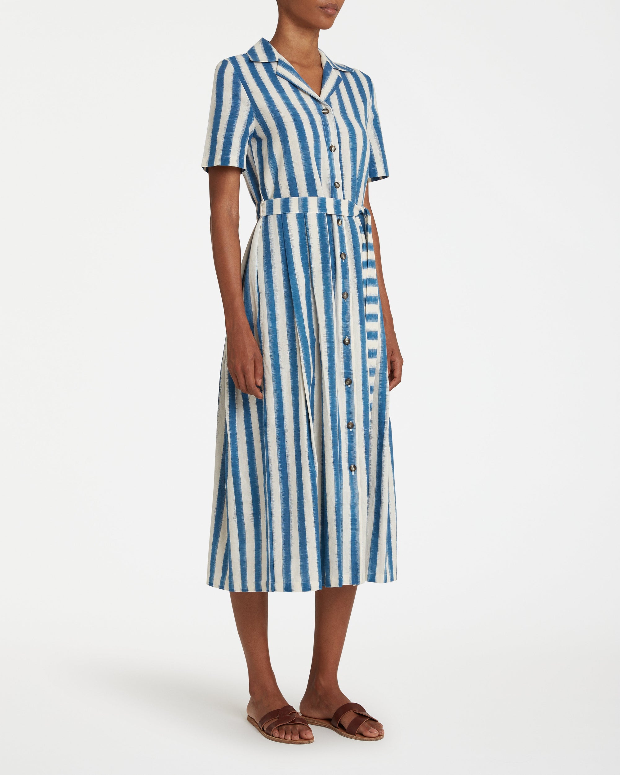 Robe midi Claudia en soie - Blue