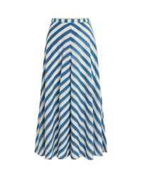 Marta midi skirt in silk - Blue