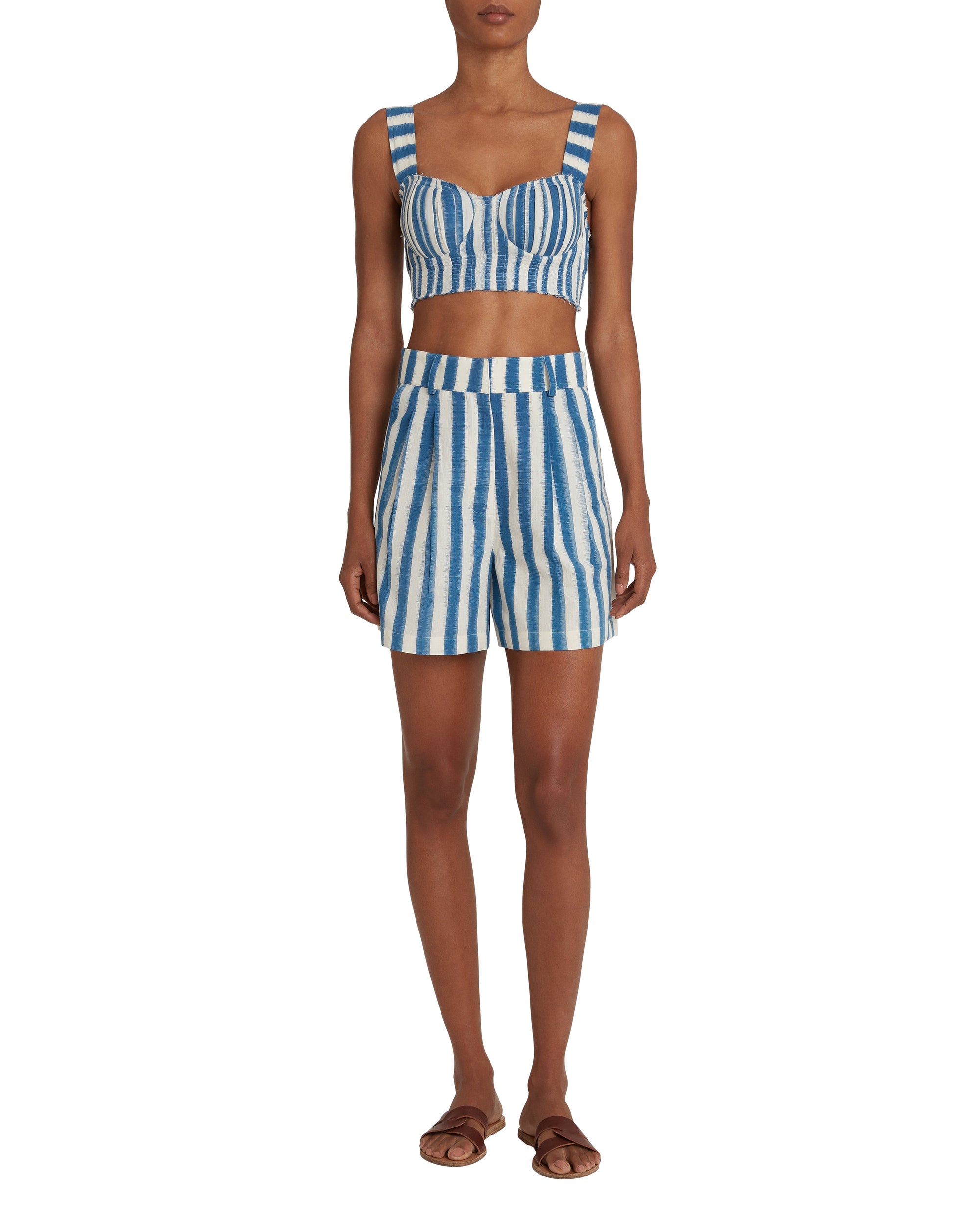 Beatrice silk shorts - Blue