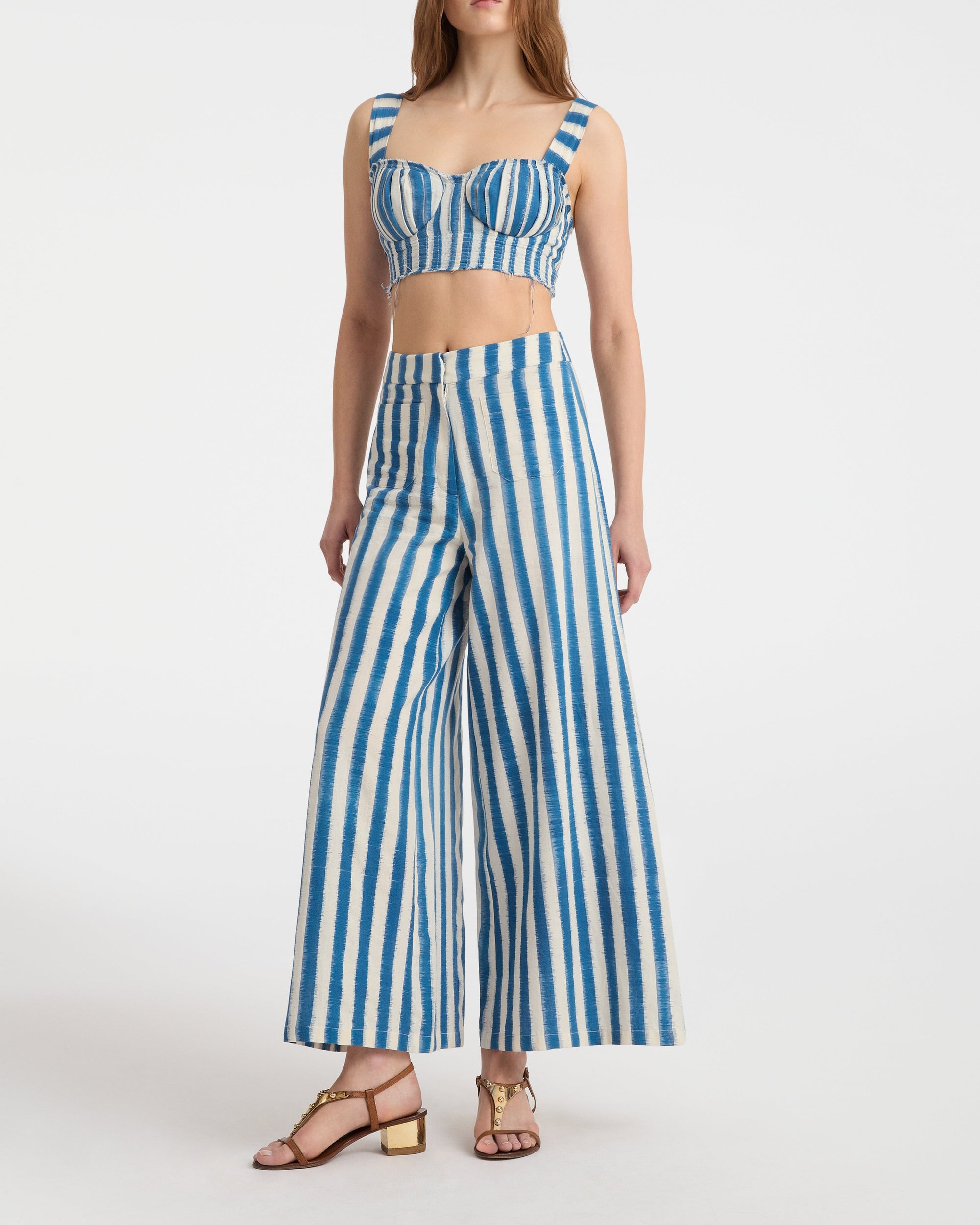 Adele silk trousers - Blue