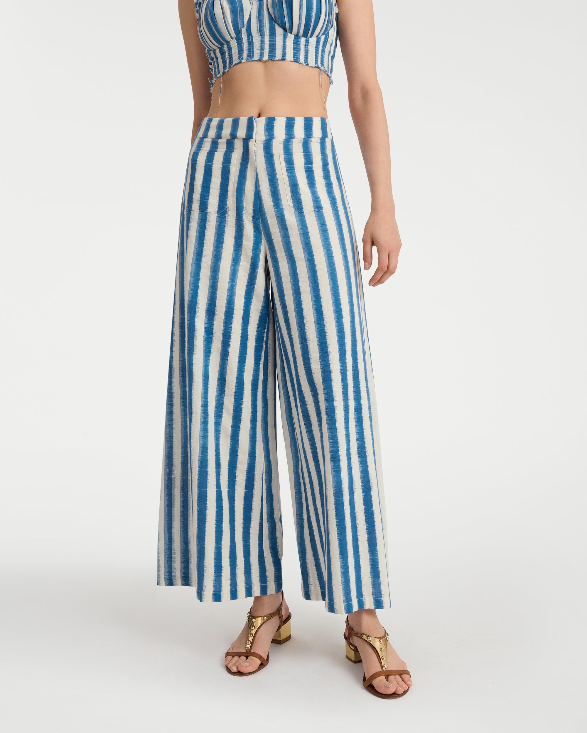 Adele silk trousers - Blue