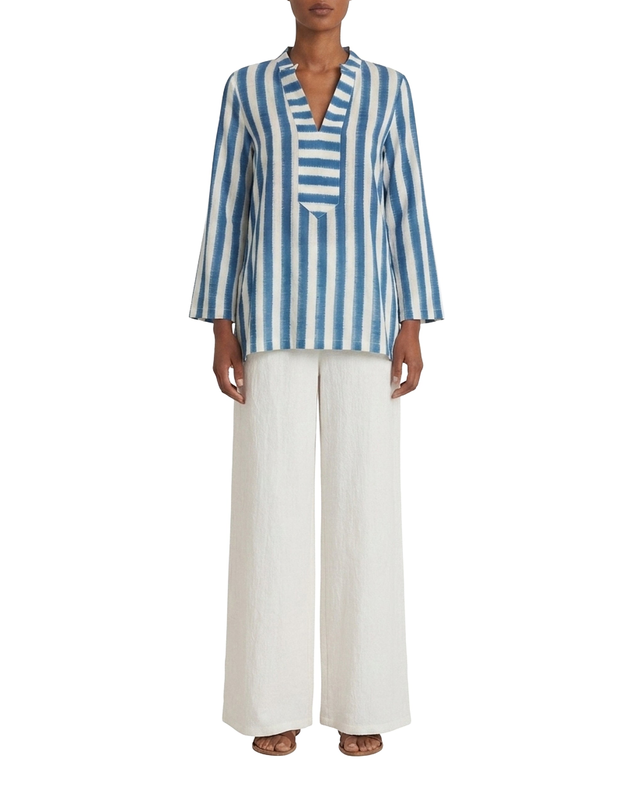 Blouse Jamila en soie - Blue